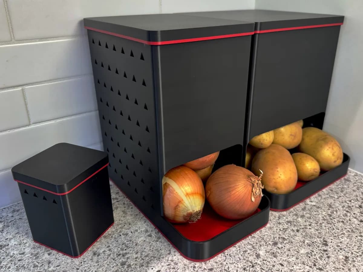PORTA ALHO, CEBOLA E BATATA – ORGANIZADOR PARA COZINHA COM TAMPA