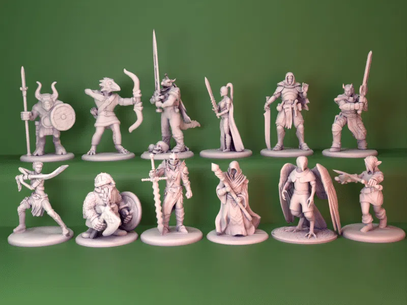 Kit 5 Miniaturas de RPG