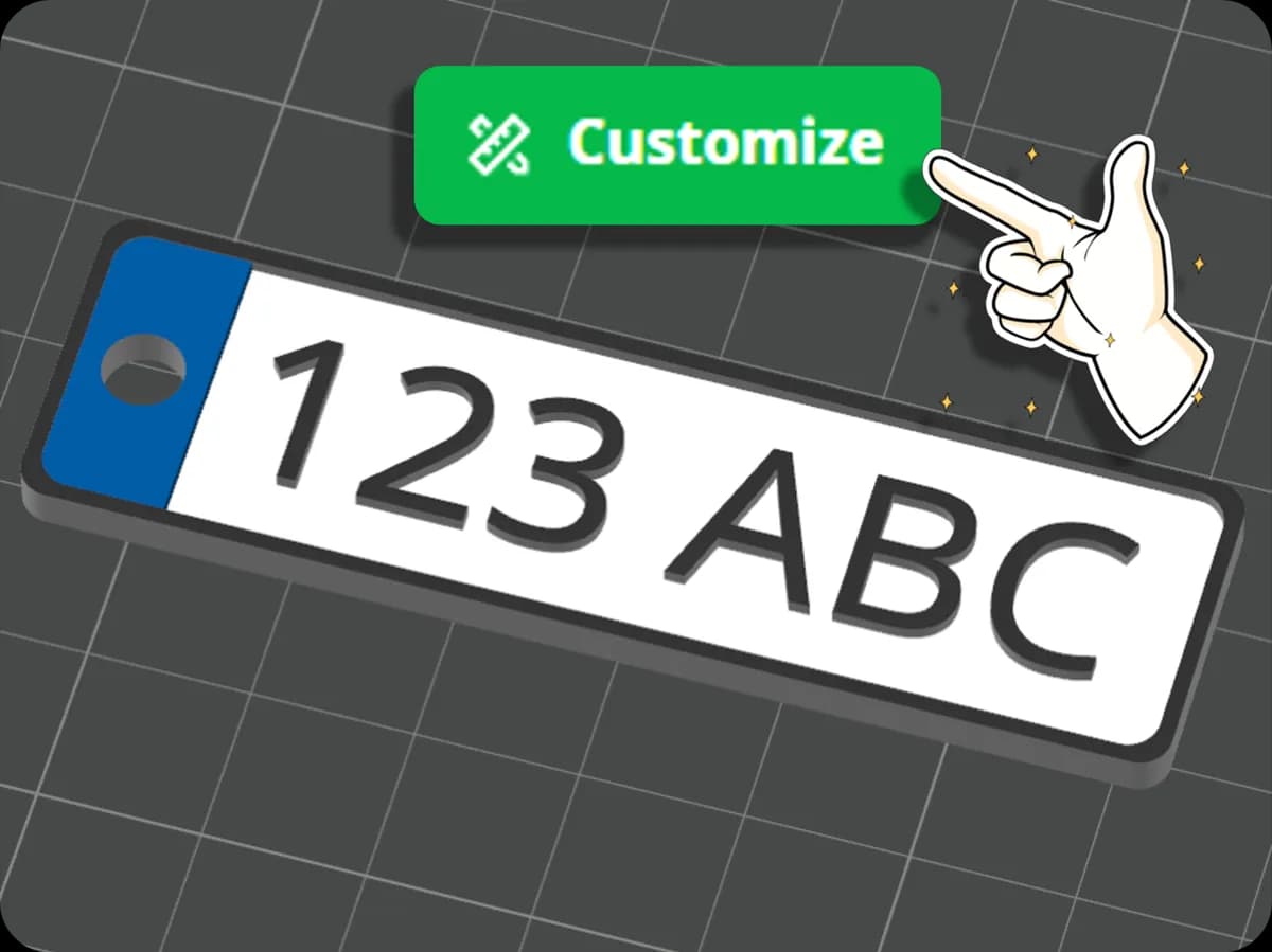 Chaveiro Placa de Carro Personalizado