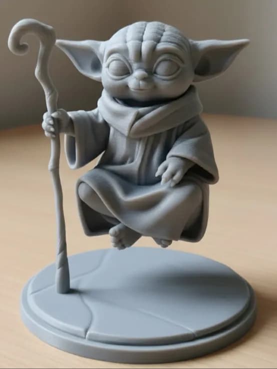 Baby Yoda Flutuando no Ar - Efeito Ótico
