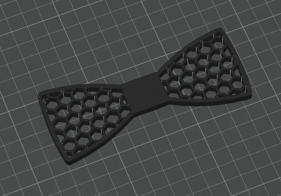 Gravata Borboleta Colmeia Moderna para Traje Formal Elegante
