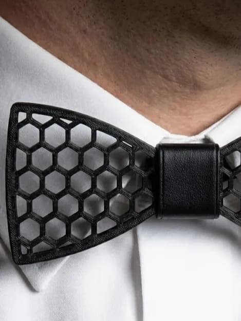 Gravata Borboleta Colmeia Moderna para Traje Formal Elegante