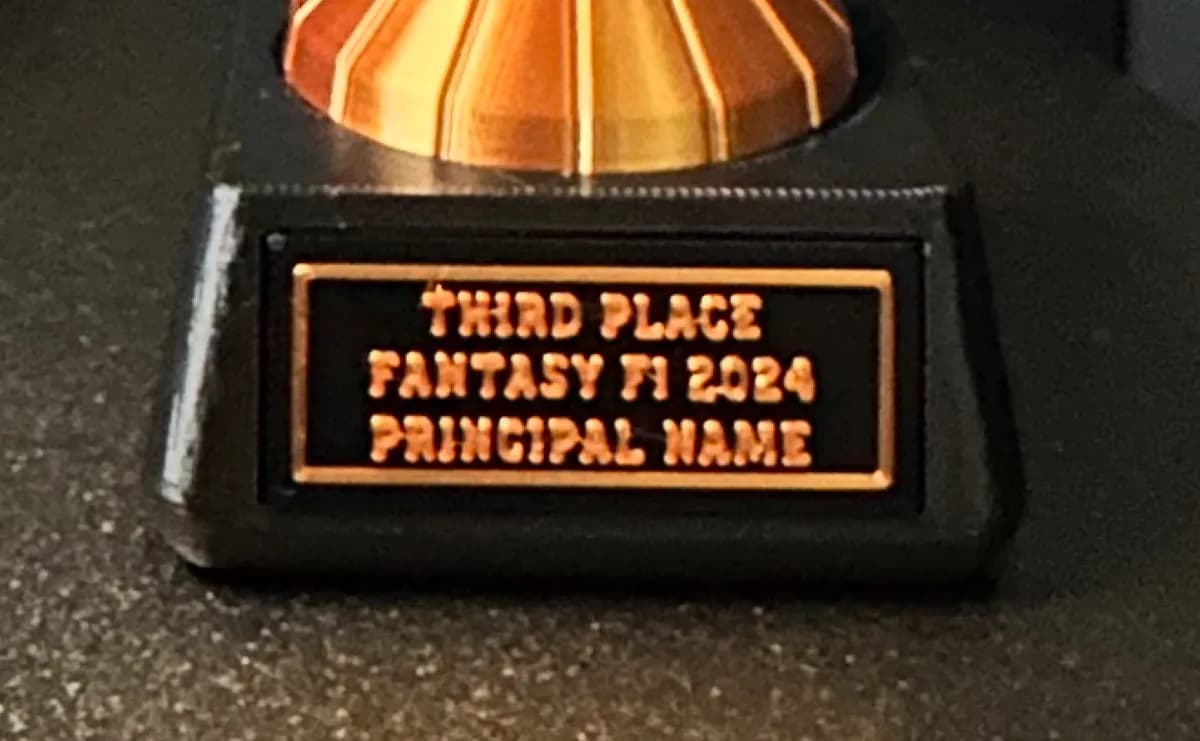 Base de Troféu com Placa Personalizada
