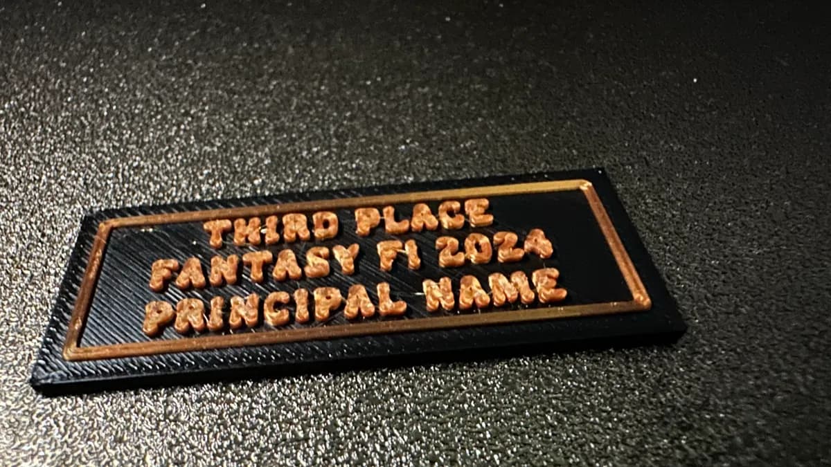 Base de Troféu com Placa Personalizada