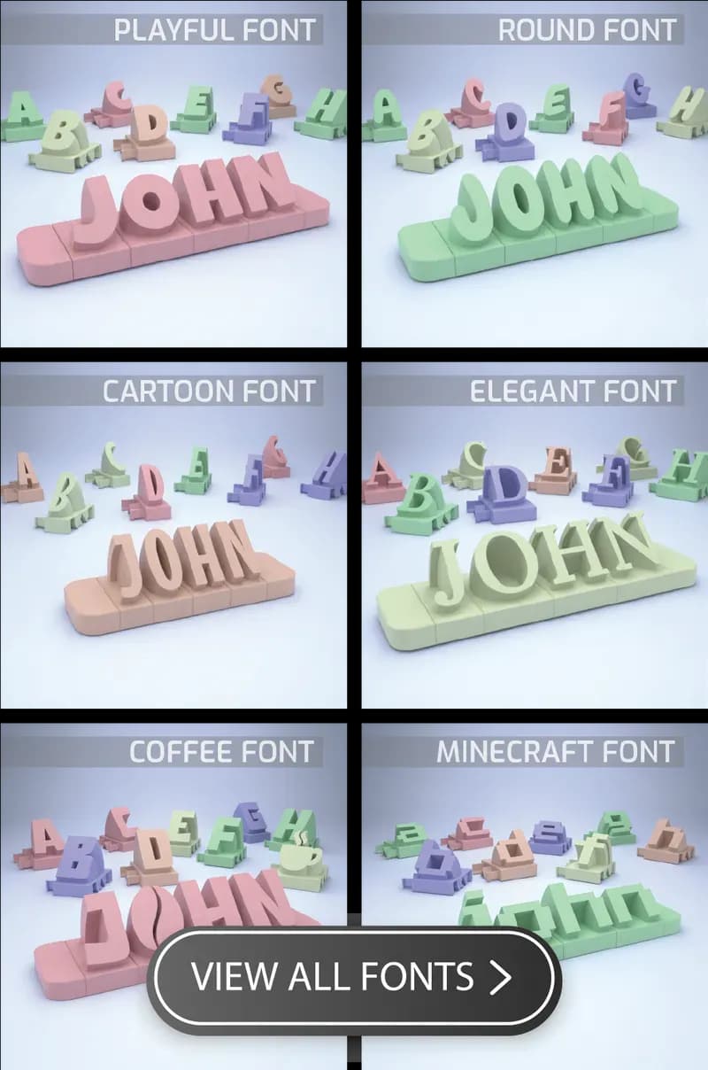 Nome 3D em Letras