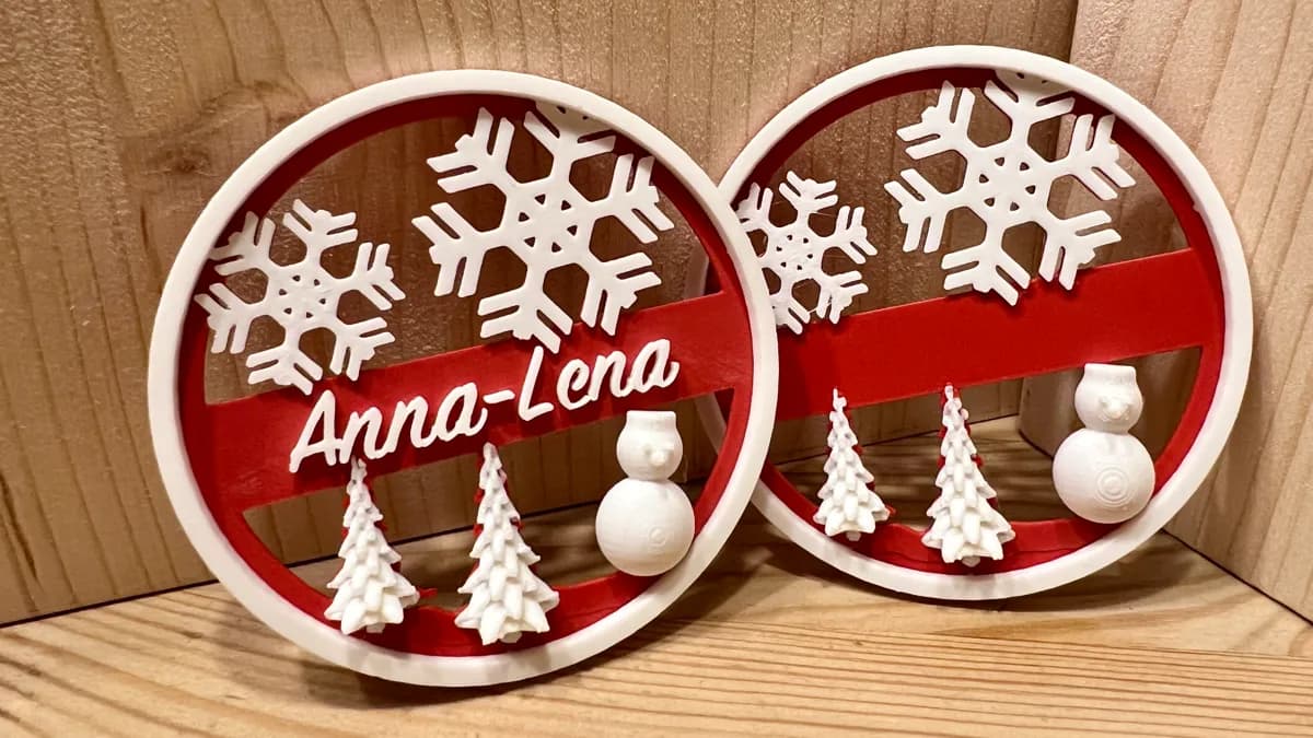 Tag de Presente de Natal com Nome