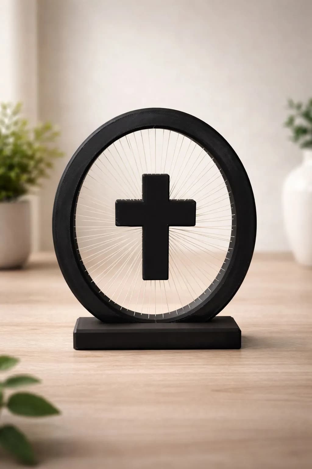 Cruz Decorativa em Fio