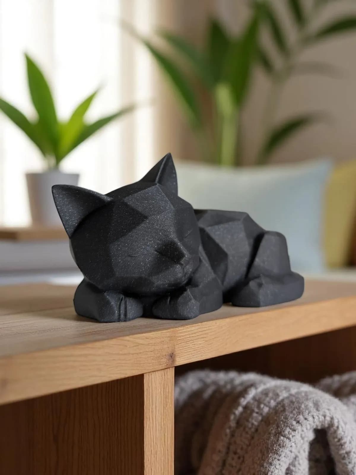 Gatinho Dormindo Low Poly